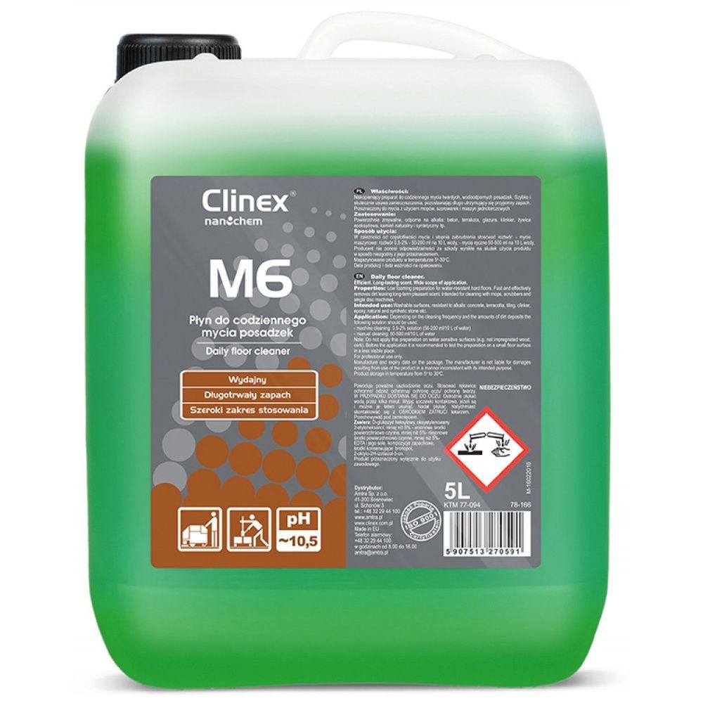 CLINEX M6 Medium, 5 litri, detergent fara spuma pentru curatare pardoseli_1