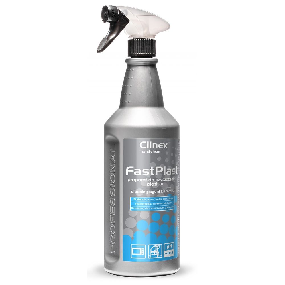 CLINEX FastPlast, 1 litru, cu pulverizator, solutie pentru curatare suprafete din plastic_1