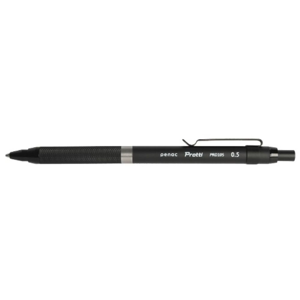 Creion mecanic profesional PENAC Protti PRD-105, 0.5mm, metalic cu varf retractabil - negru_1