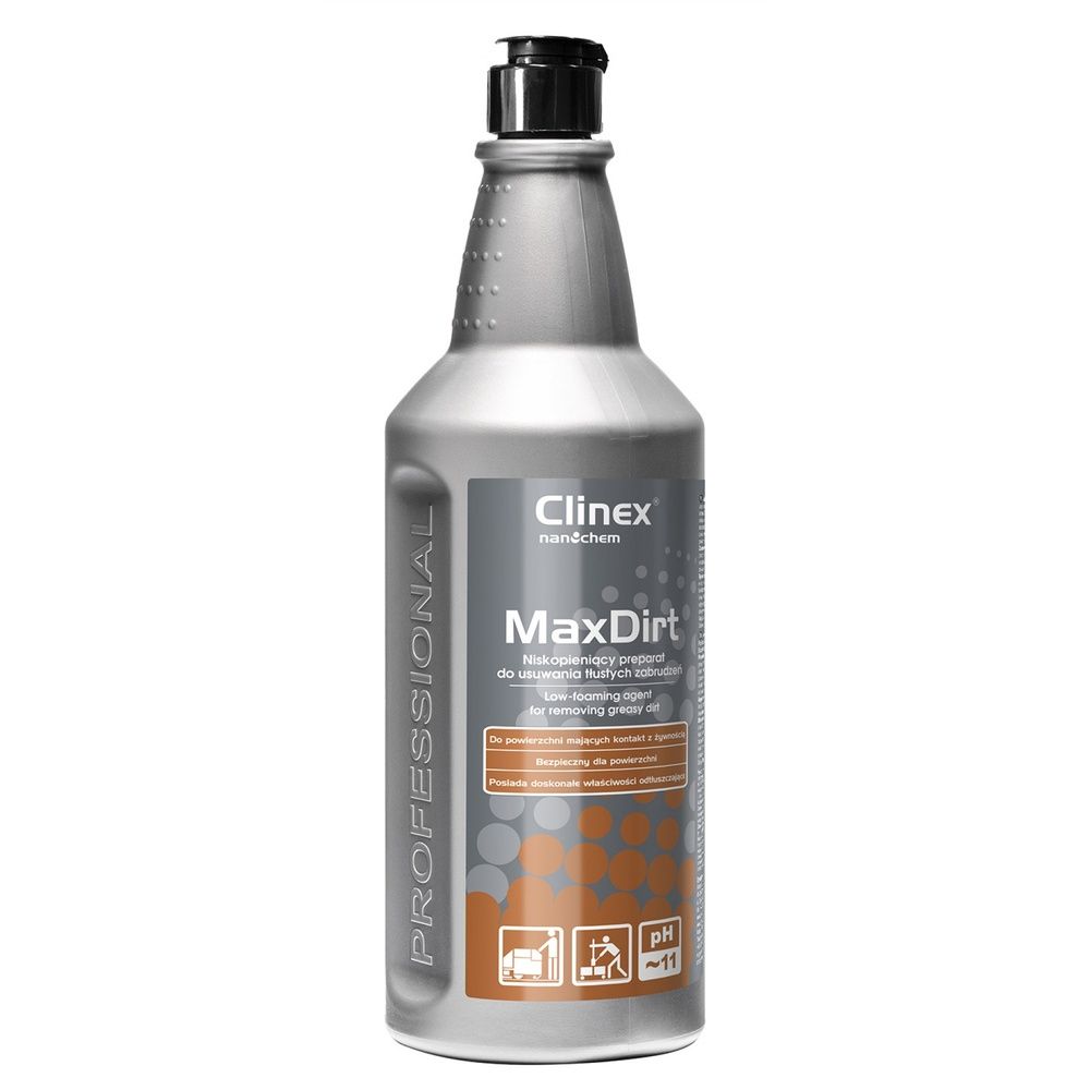 CLINEX MaxDirt, 1 litru, cu pulverizator, solutie fara spuma, pentru suprafete murdare de grasime_1