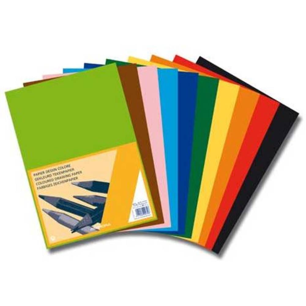 Carton color A4, 120g/mp - 500 coli/top, AURORA Raphael - 10 culori intense_1