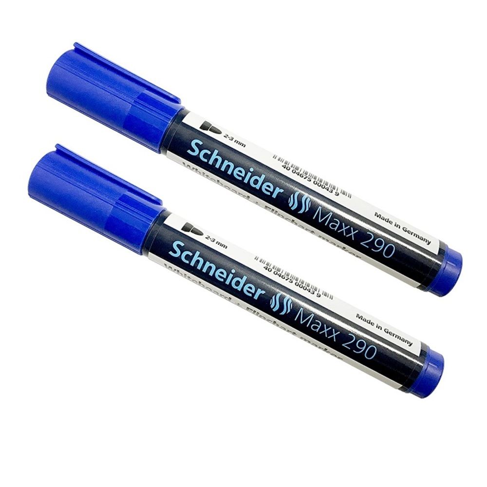Marker SCHNEIDER Maxx 290, pentru tabla de scris+flipchart, varf rotund 2-3mm - albastru_1