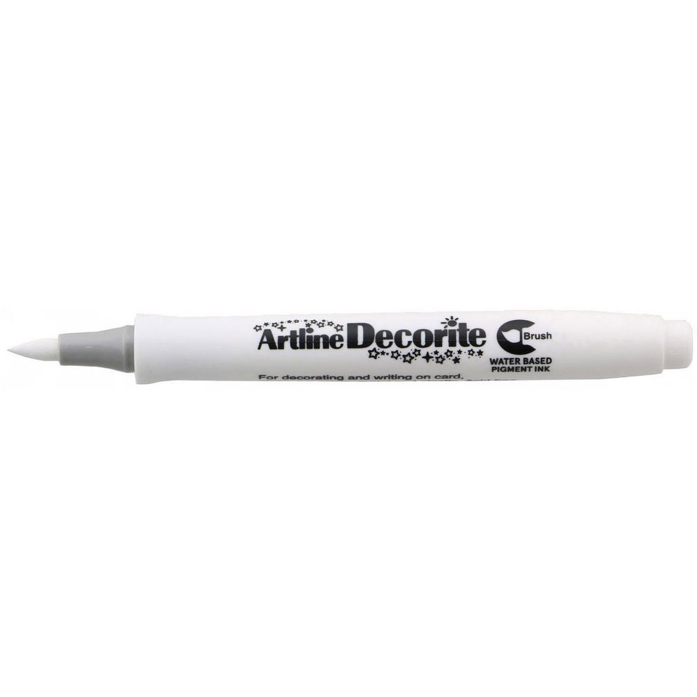 Marker ARTLINE Decorite, varf flexibil (tip pensula) - alb_1