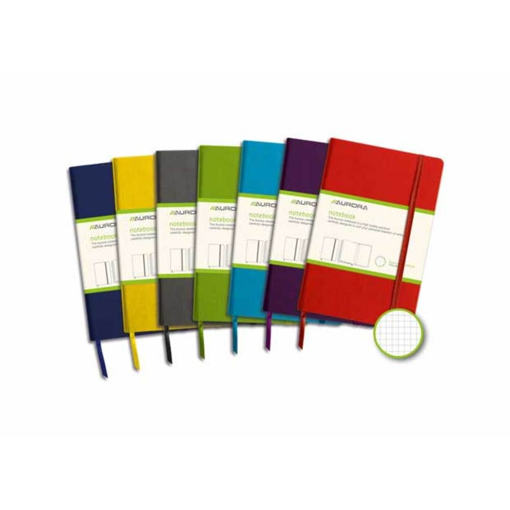 Caiet cu elastic, coperti rigide, 95 x 145mm, 96 file-80g/mp, hartie cream, AURORA - matematica_1