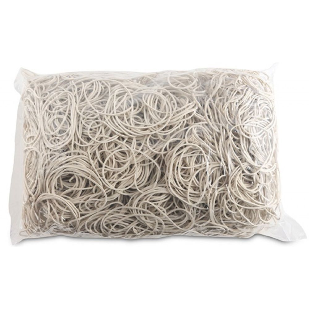 Elastice pentru bani, 1.5mm grosime, D 50mm, 60% cauciuc, 1000g/punga, Office Products -culoare alba_1