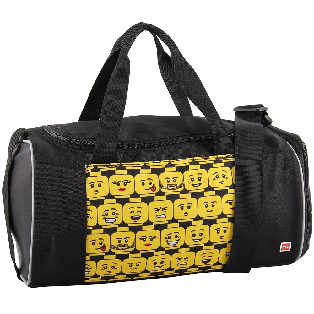 Geanta echipament sportiv, cu buzunar pentru incaltaminte, LEGO Core Line - design Minifigures Heads_1