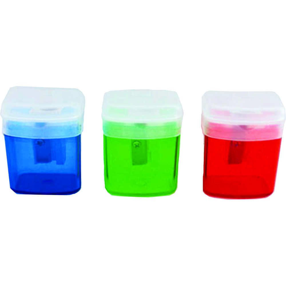 Ascutitoare plastic simpla cu container plastic Artiglio - culori asortate_1