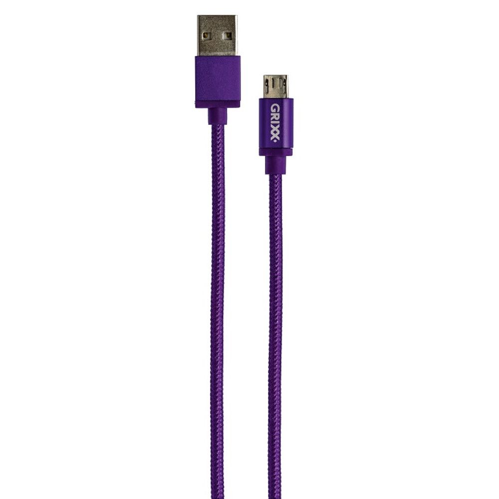 Cablu date GRIXX - Micro USB to USB, impletit, lungime 1m - mov_1