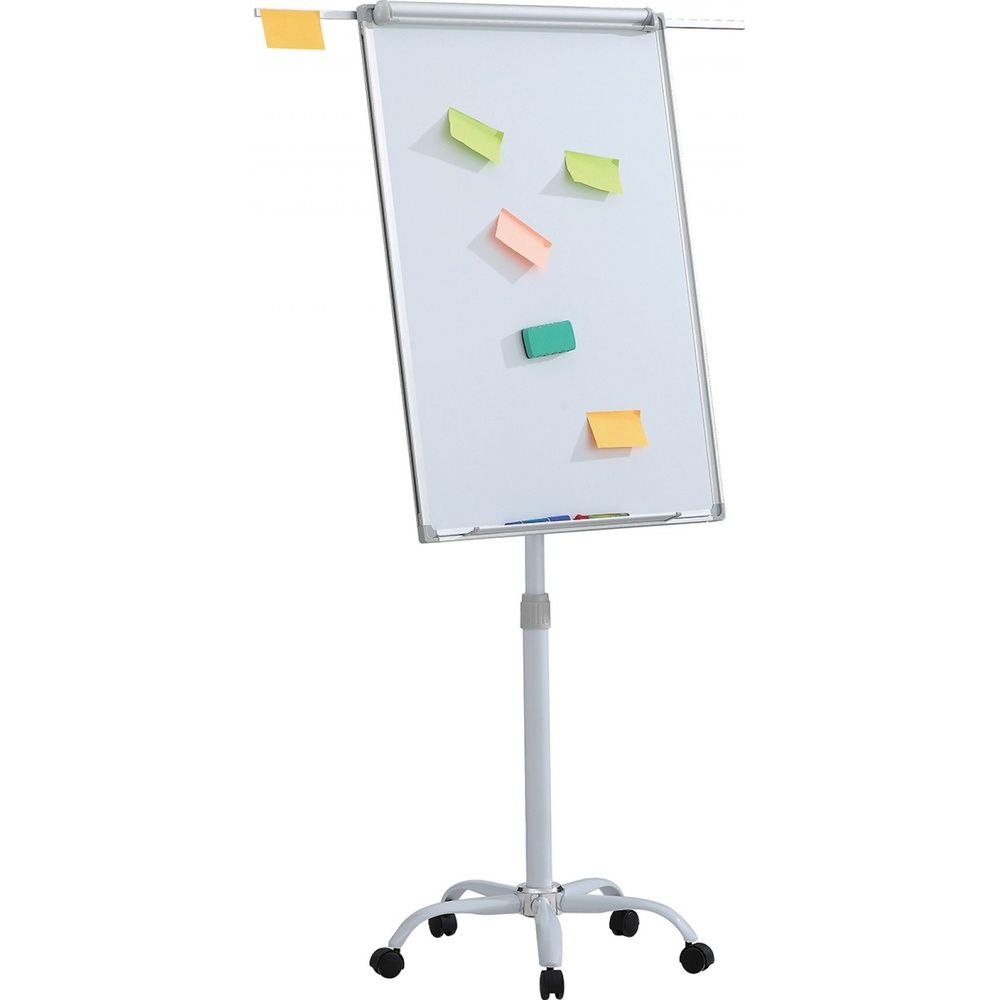 Flipchart magnetic, 100 x 70 cm, cu brate laterale, cu rotile, Office Products_1