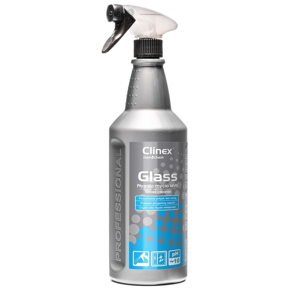 CLINEX Glass, 1 litru, cu pulverizator, solutie pentru spalat geamuri_1