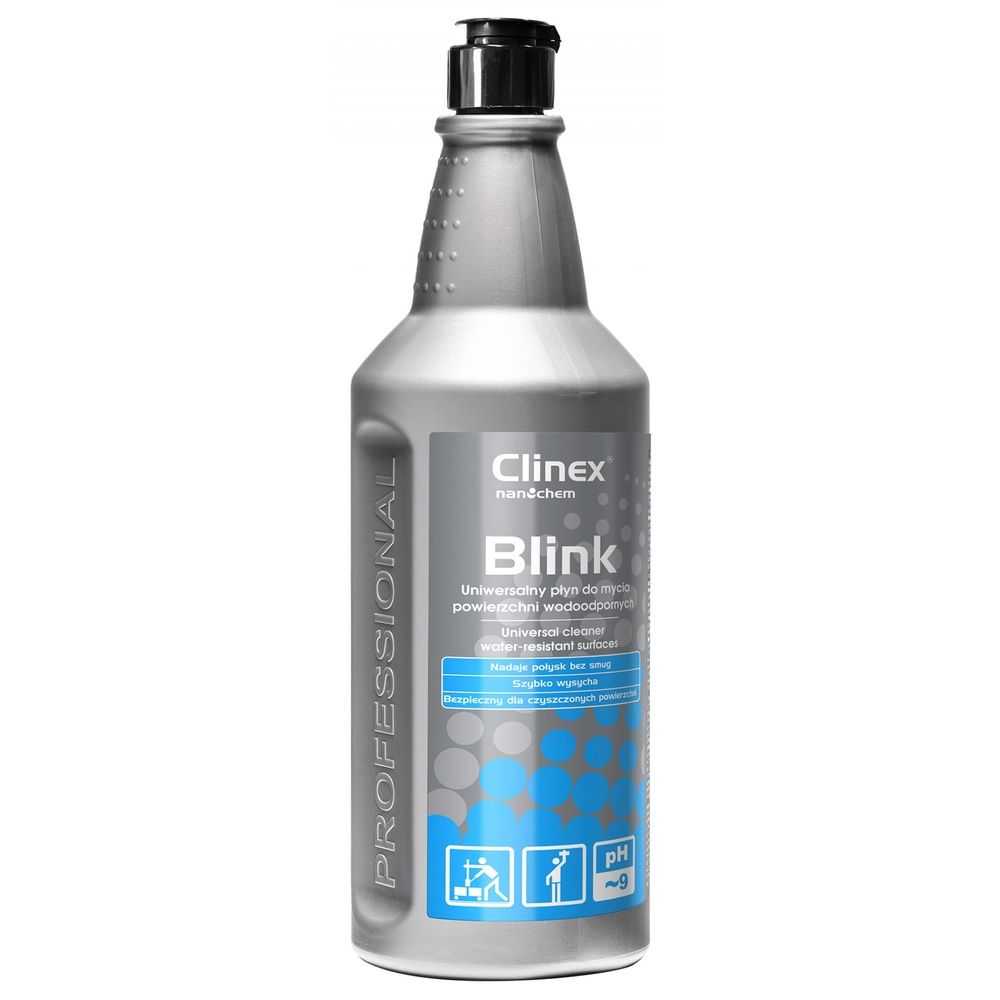 CLINEX Blink, 1 litru, solutie cu alcool pentru curatare suprafete impermeabile_1