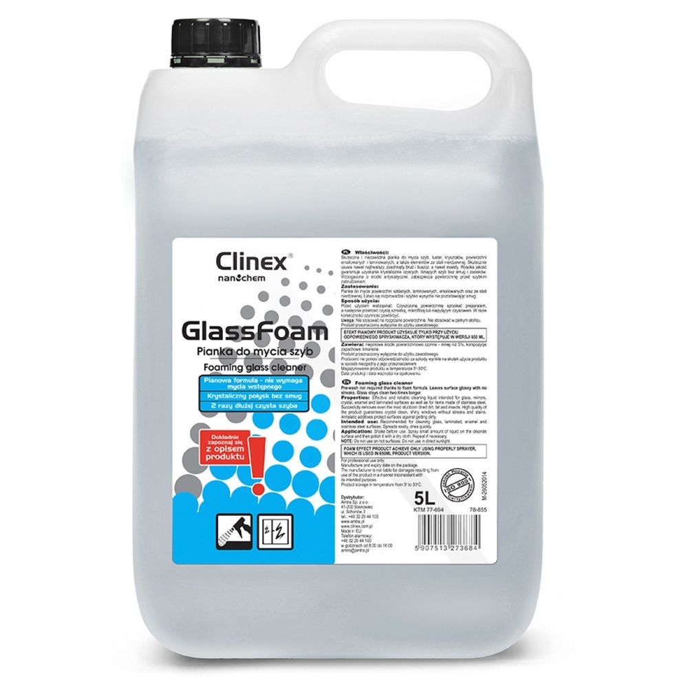 CLINEX Glass Foam, 5 litri, spuma pentru curatare geamuri_1