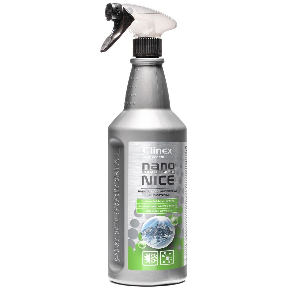 CLINEX Nano Protect Silver Nice, 1 litru, cu pulverizator, lichid dezinfectant pt. aer conditionat s_1