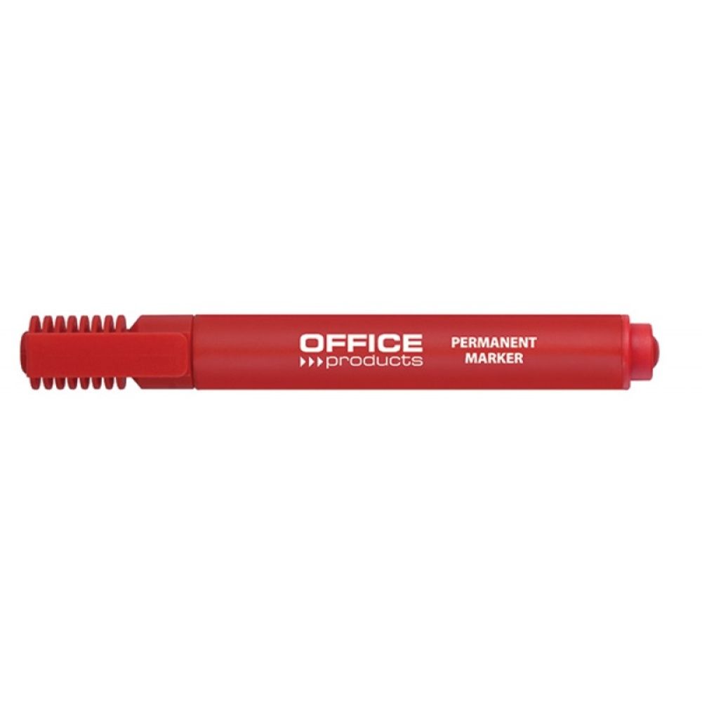 Permanent marker, varf tesit 1-5mm, corp plastic, Office Products - rosu_1