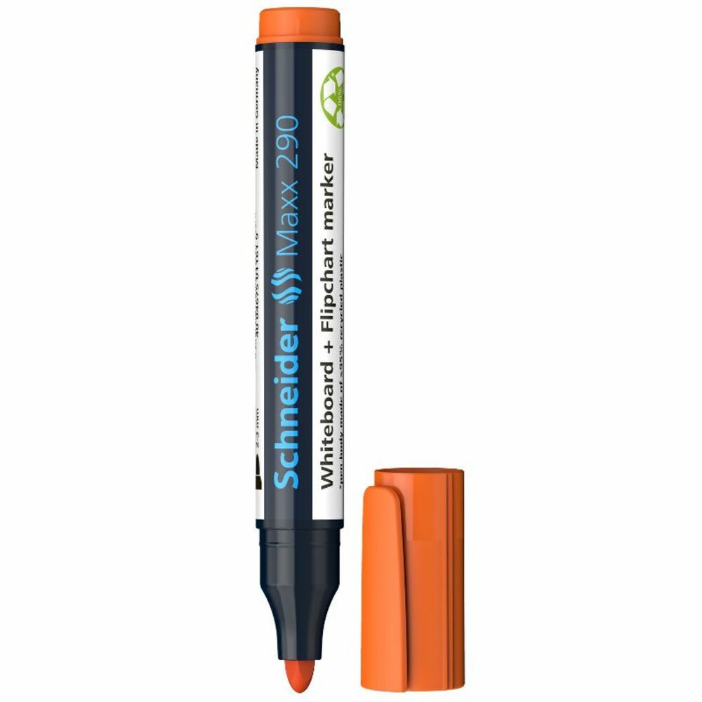 Marker SCHNEIDER Maxx 290, pentru tabla de scris+flipchart, varf rotund 2-3mm - orange_1