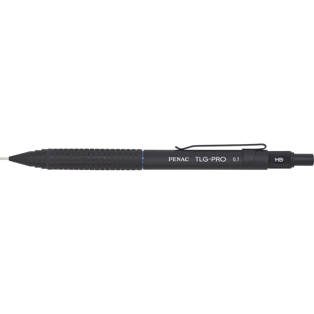 Creion mecanic profesional PENAC TLG - PRO, 0.7mm, metalic cu varf retractabil, cutie cadou-negru_1