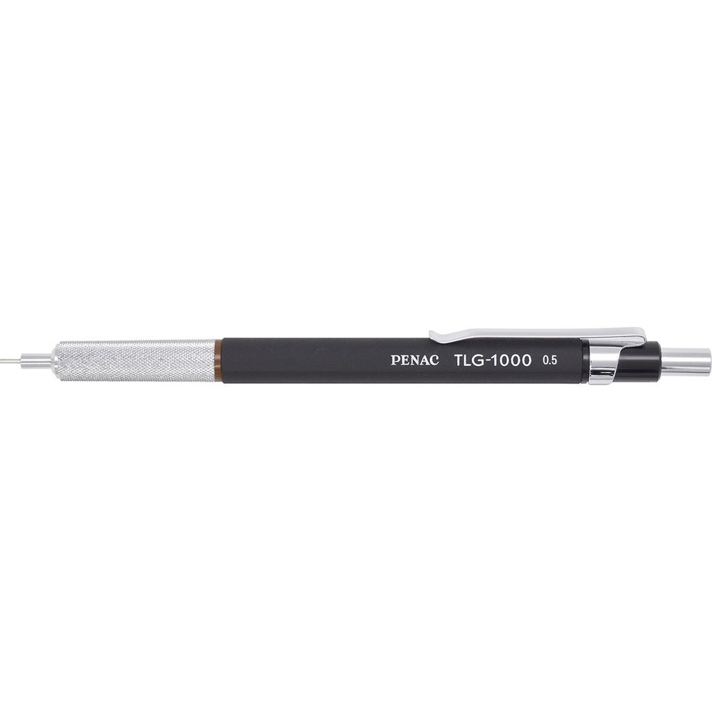 Creion mecanic profesional PENAC TLG - 1000, 0.5mm, metalic cu varf retractabil, cutie cadou-negru_1