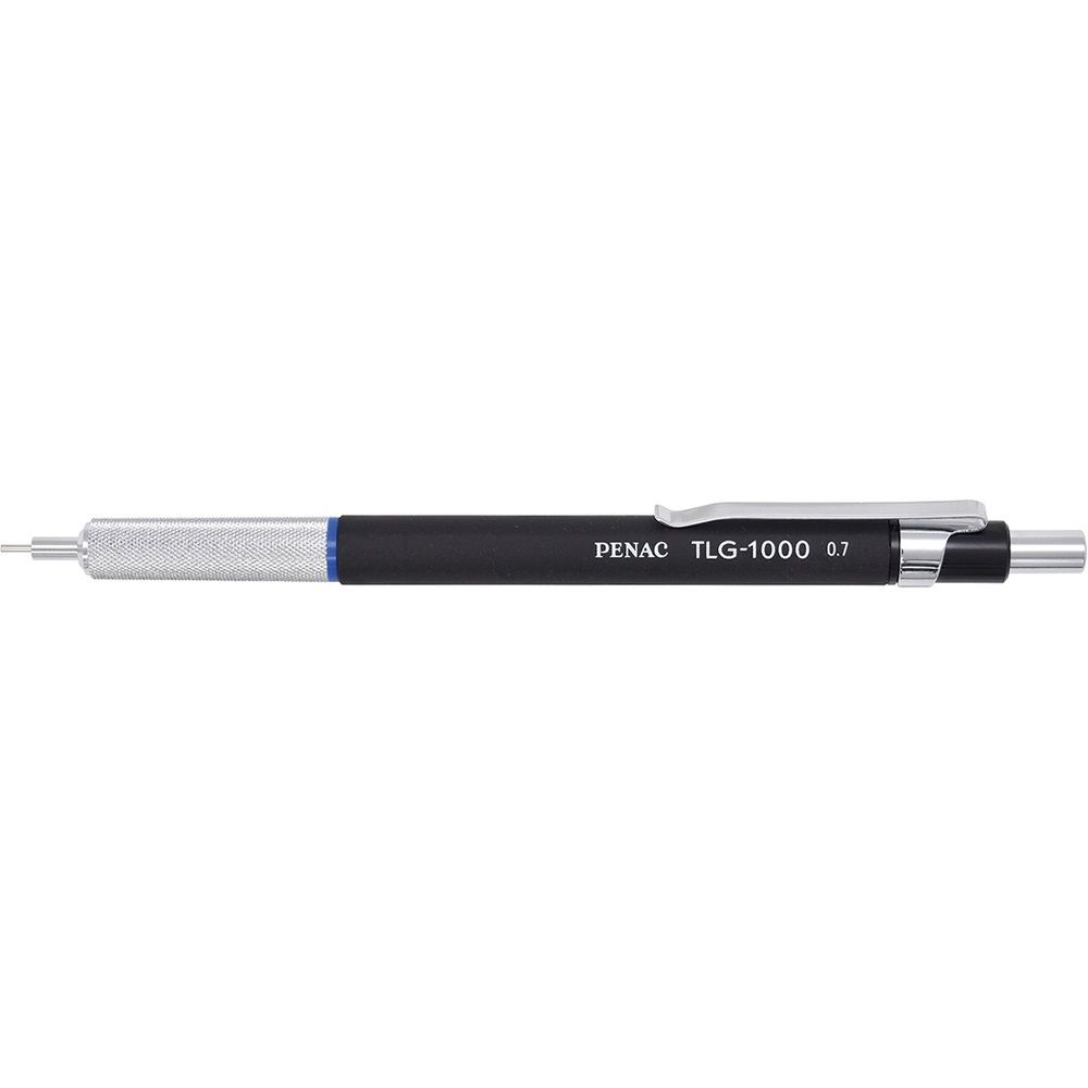 Creion mecanic profesional PENAC TLG - 1000, 0.7mm, metalic cu varf retractabil, cutie cadou-negru_1
