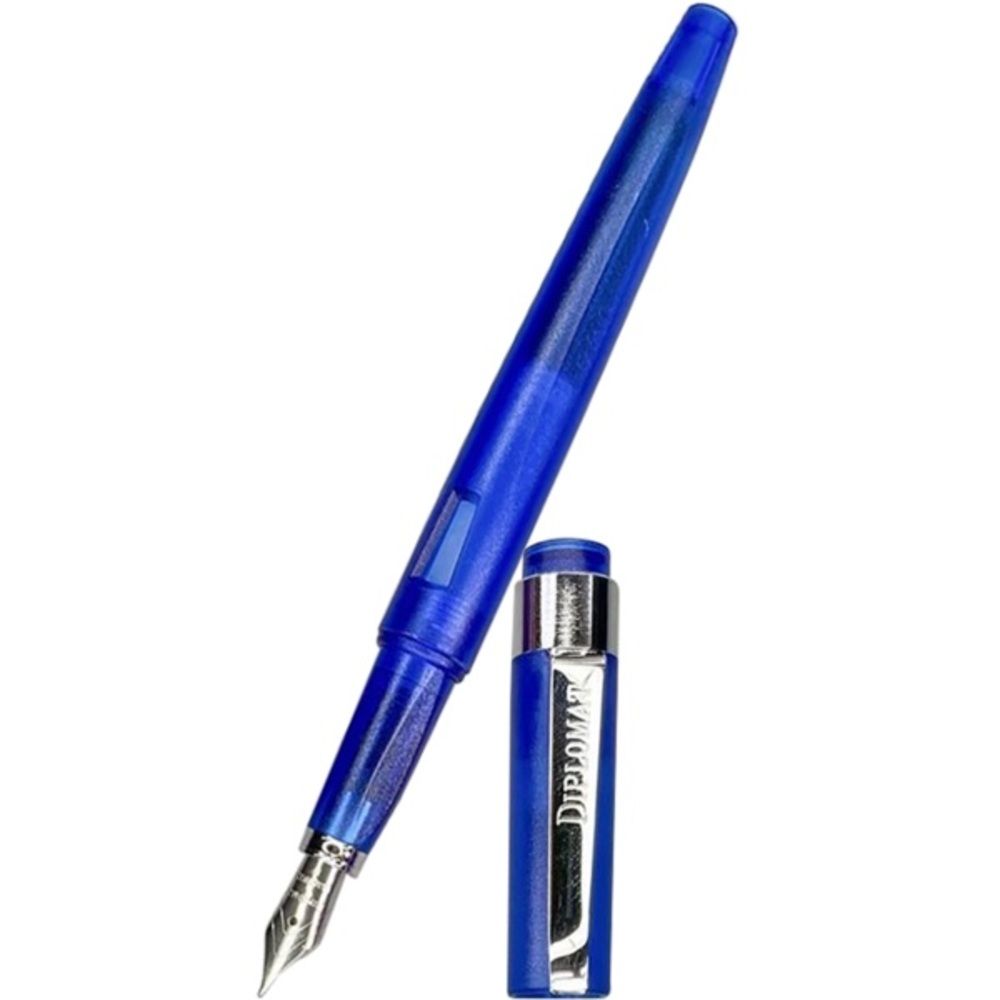 Stilou DIPLOMAT Magnum, cu penita M, din otel inoxidabil - demo blue_1
