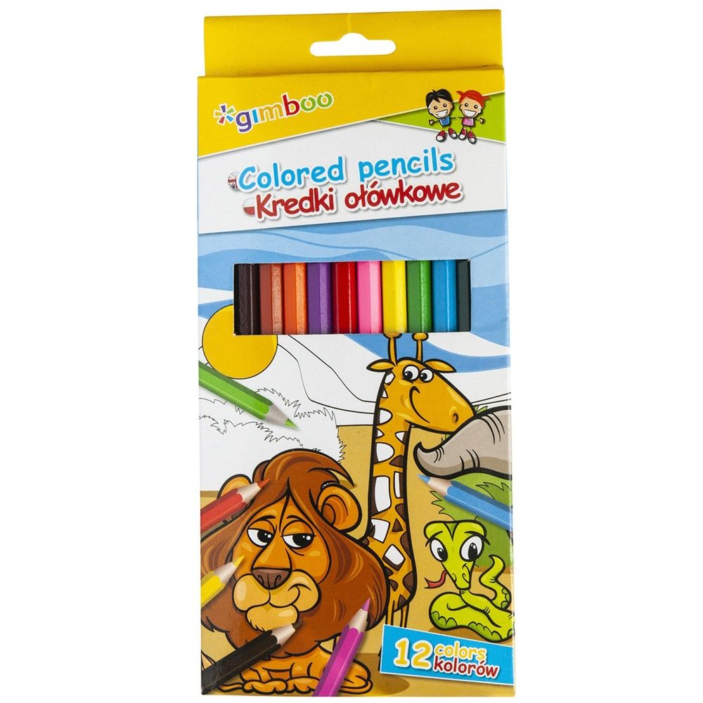 Creioane colorate, 12 culori/cutie, GIMBOO_1