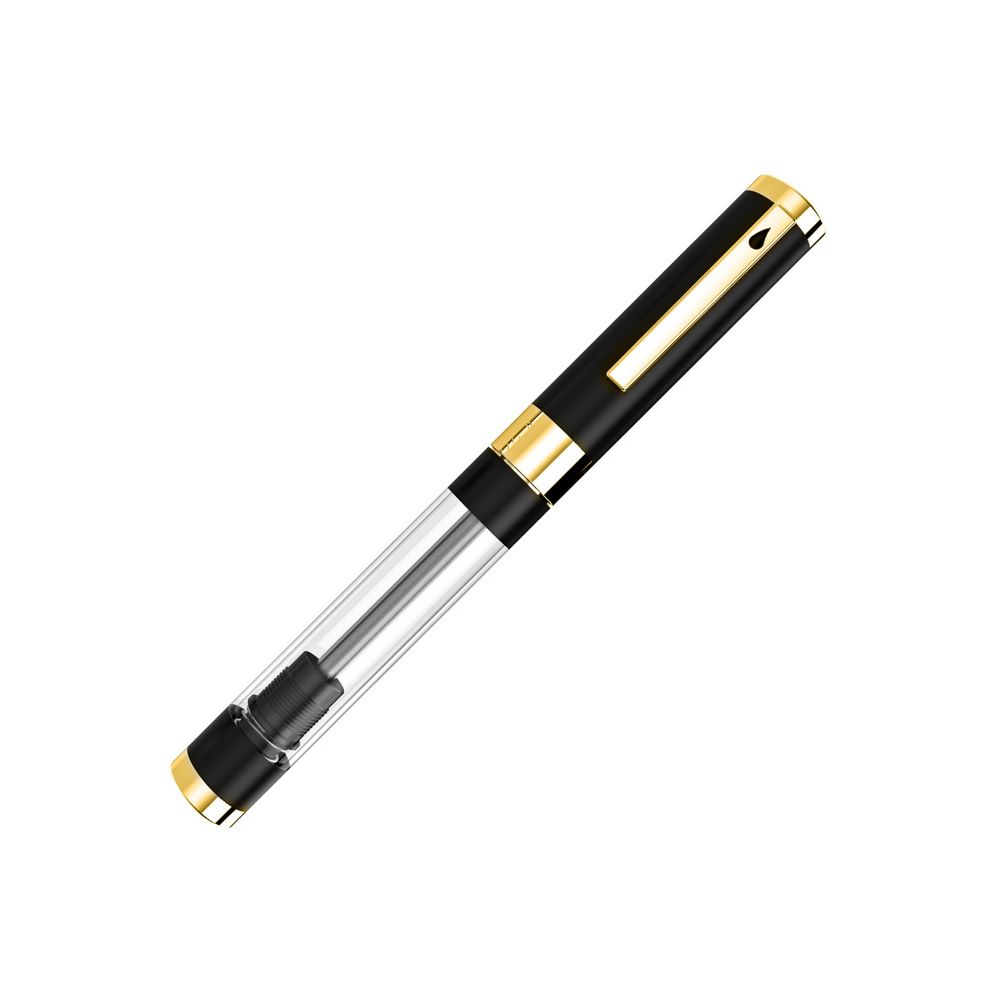 Stilou DIPLOMAT Nexus Demo, cu penita M, din otel inoxidabil - black gold_1