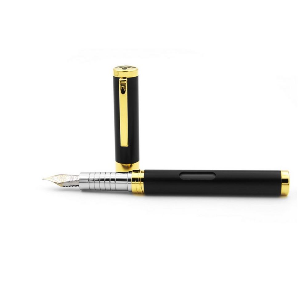 Stilou DIPLOMAT Nexus, cu penita M, din otel inoxidabil - black gold_1