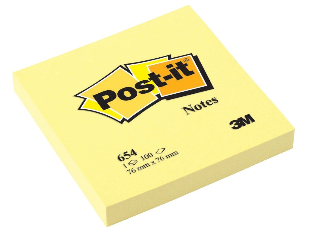 Notes adeziv Post-it® Canary Yellow™ 76 x 76 mm_1
