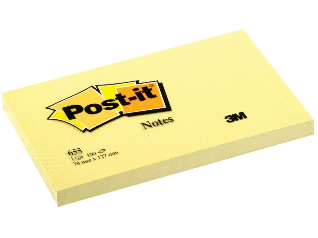 Notes adeziv Post-it® Canary Yellow™ 76 x 127 mm_1